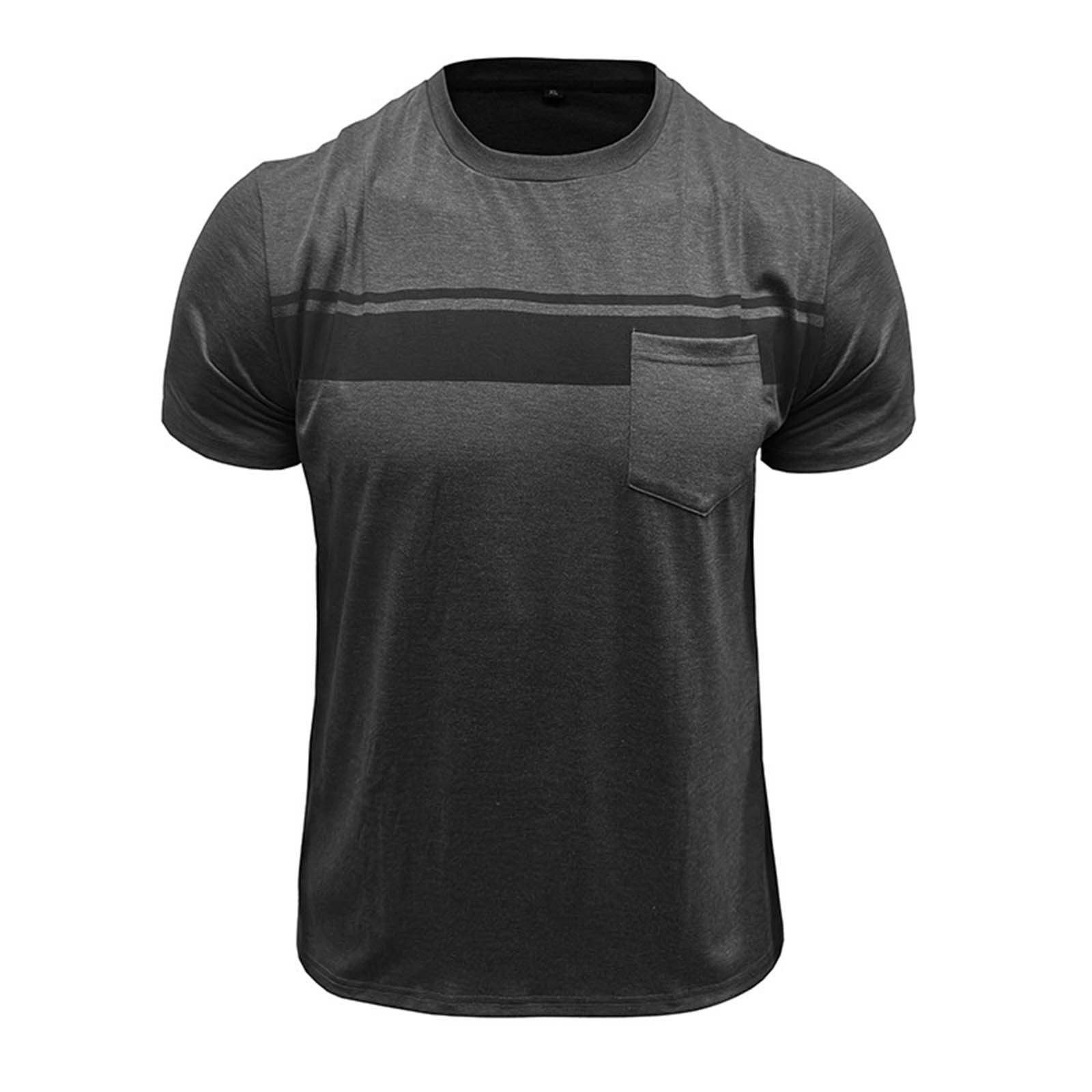 thumbnail image 4 of Camiseta de manga corta con cuello redondo y estampado a rayas para hombre, gráficos en 3D, poliéster y spandex, ropa informal para el día a día, tallas S-XXXL, 4 of 7